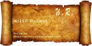 Wolff Roland névjegykártya