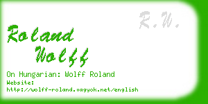roland wolff business card